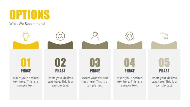 Options 5 Item Infographic Slide Template
