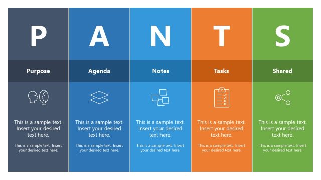 Meetings with PANTS Framework PowerPoint Template