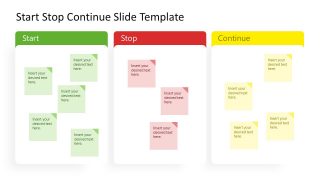 Start Stop Continue Slide Template for PowerPoint - SlideModel