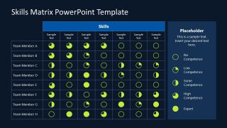 Dark Background Skills Matrix PPT Layout