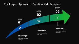 Arrow PPT Diagram with Black Background