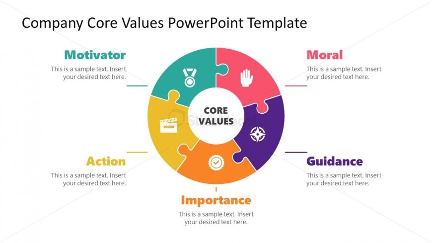 Circular Puzzle Diagram for Core Values