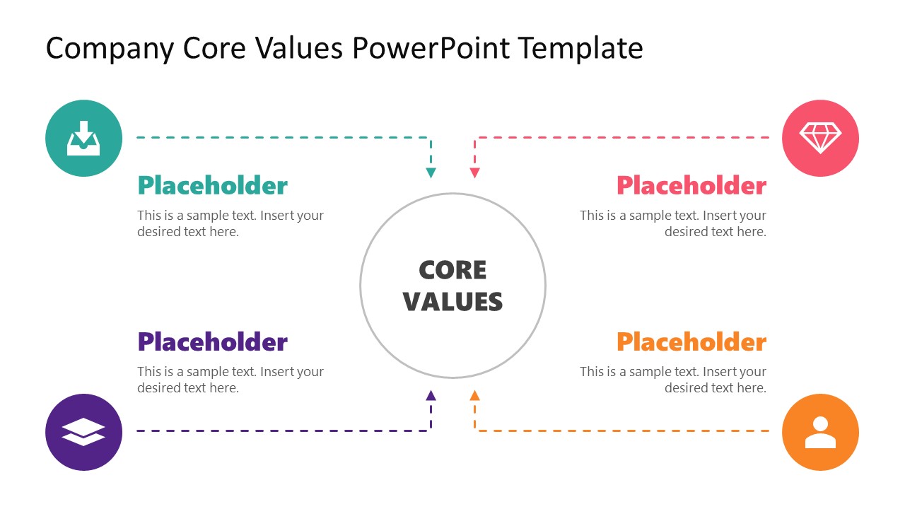 Company Core Values Infographic Slide Template 