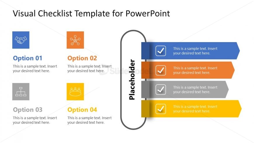 Editable Visual Checklist Slide with Options