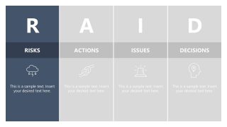 Slide Template with Highlight on Risks - RAID Model