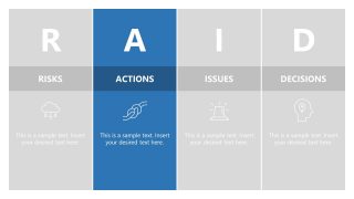 PowerPoint Editable Slide for  Actions in RAID Template