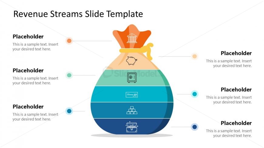 Editable MultiColor Slide Template for Revenue Streams