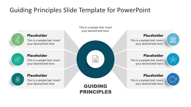 Editable Diagram for Guiding Principles with Icons