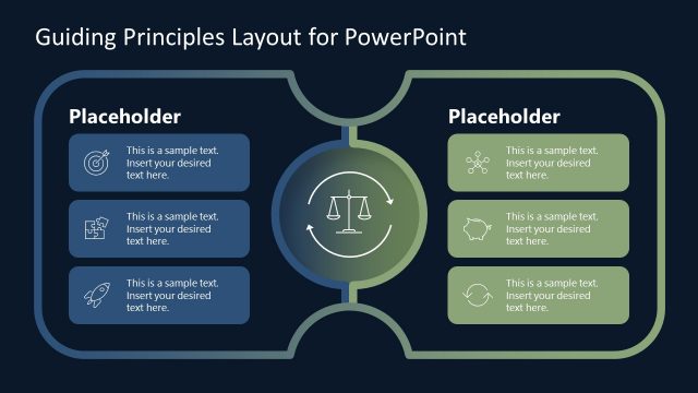 Infographic PowerPoint Template Design for Guiding Principles