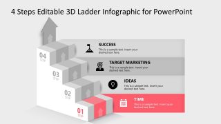 4 Steps Infographic PowerPoint Template Slide for Step 1