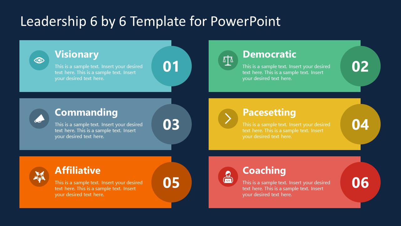 Editable Sections for Leadership 6 By 6 Template