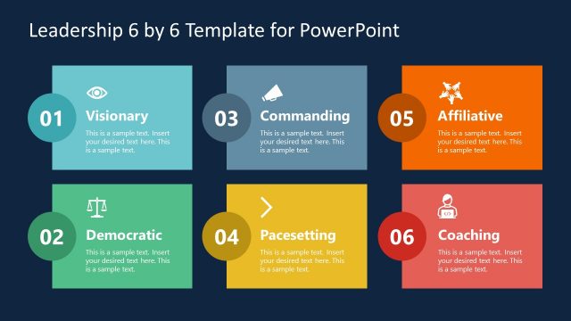 Leadership 6 By 6 PPT Slide with PowerPoint Icons