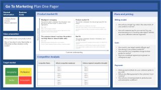 Editable Slide Template for Go to Market Strategy