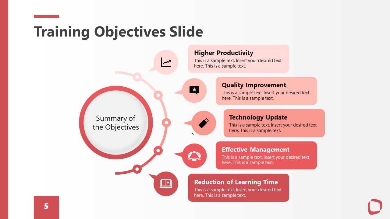 Editable Infographic Slide to Present Objectives