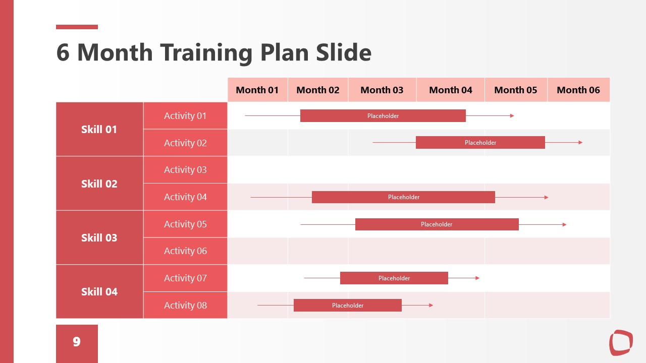 Monthly Planning PPT Template Slide for Presentation