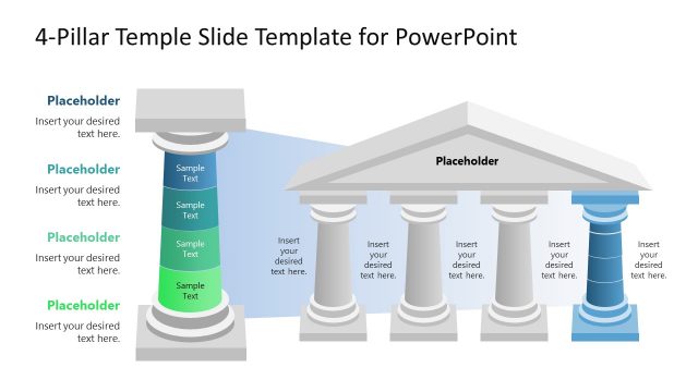 4-Pillar Temple Slide Template for PowerPoint
