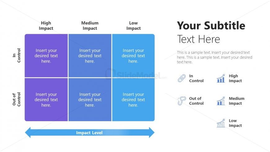 PPT Editable Slide Template for Control Impact Matrix Diagram