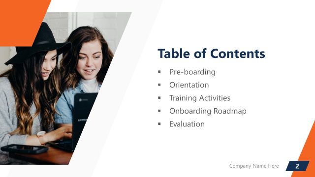Table of Contents Slide Template
