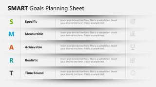 PowerPoint Slide Template for SMART Goals Planning