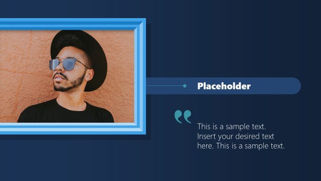 Photo Framed Quotes PowerPoint Template Slide