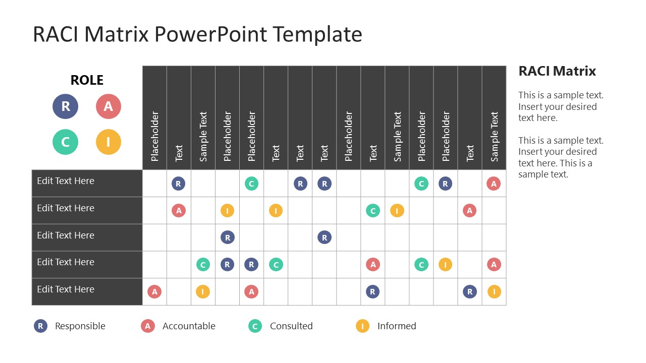 RACI Charter Matrix for PowerPoint