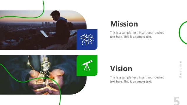 Mission and Vision Slide Design