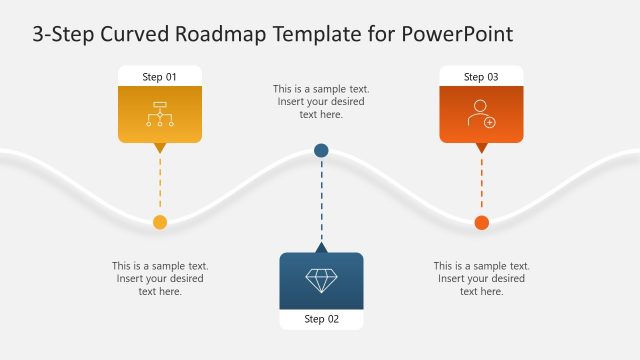 Infographic 3-Step Infographic Timeline Diagram