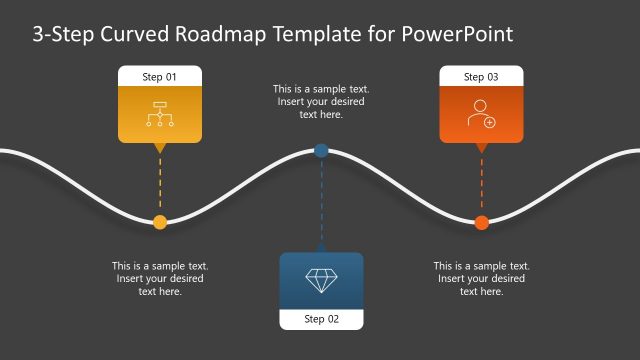 Curved Roadmap Diagram for Presentation