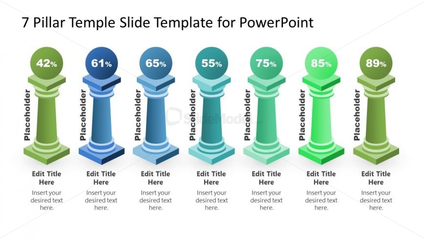 PowerPoint Slide with 7 Pillar Diagram