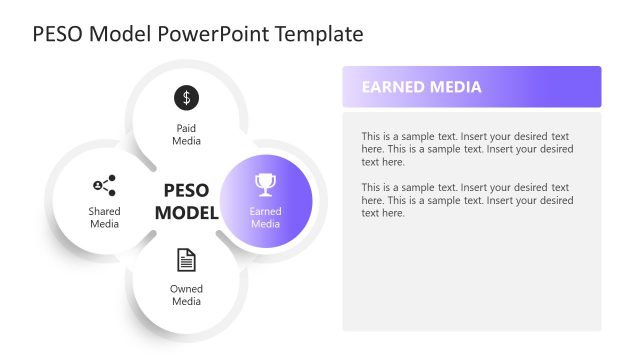 Earned Media Color Highlight Design for PPT
