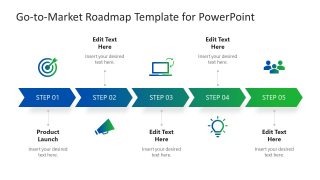 Go-to-market Roadmap Template with Infographic Icons