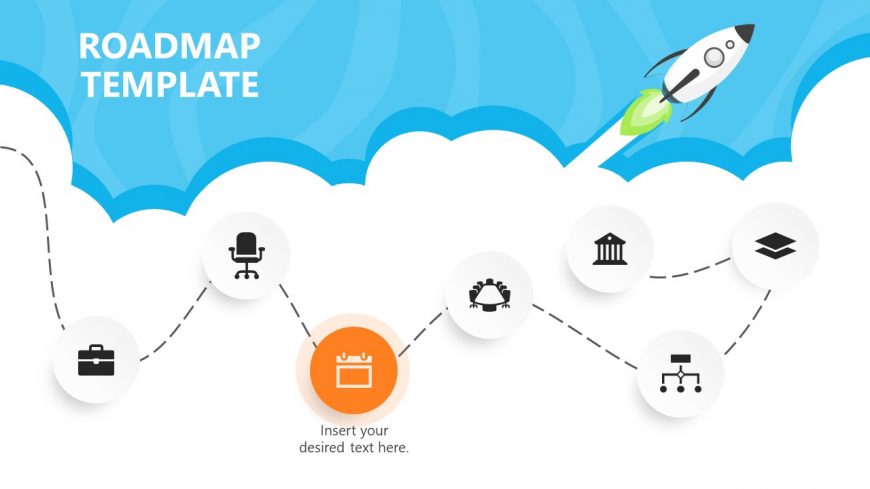 PPT Timeline Slide with Creative Background