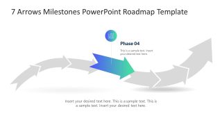 PPT Arrow Diagram with Highlighted Section