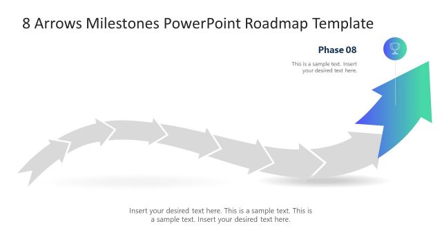 Growing Arrow Roadmap Slide Design for PowerPoint