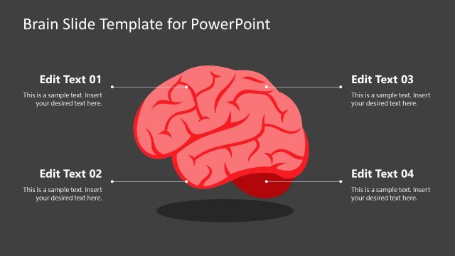 Dark Background Brain PPT Slide