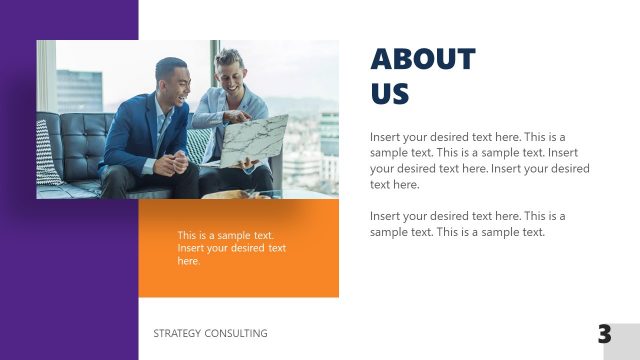 Strategy Consulting Template – About Us Slide