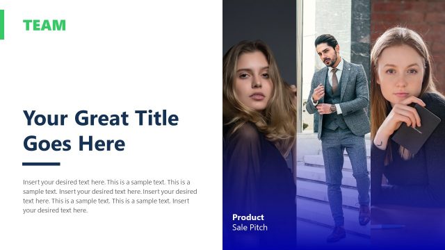 Our Team Presentation Slide for Product Sale Pitch