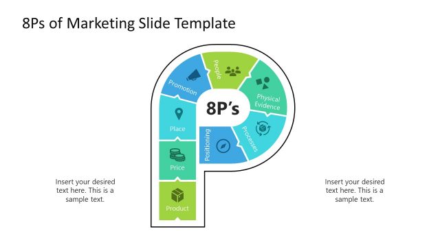 P Diagram for Marketing Mix PPT Template
