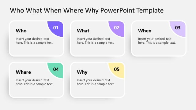 5W Model Infographic Slide for PowerPoint