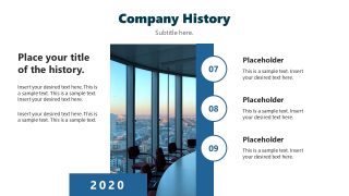 Editable Company History Slide for PowerPoint