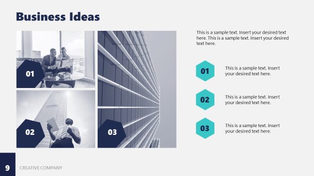Business Ideas Slide with Images