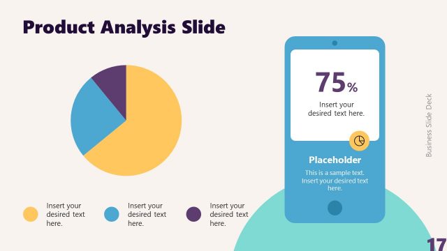 Pie Chart Slide with Mobile Phone Infographic