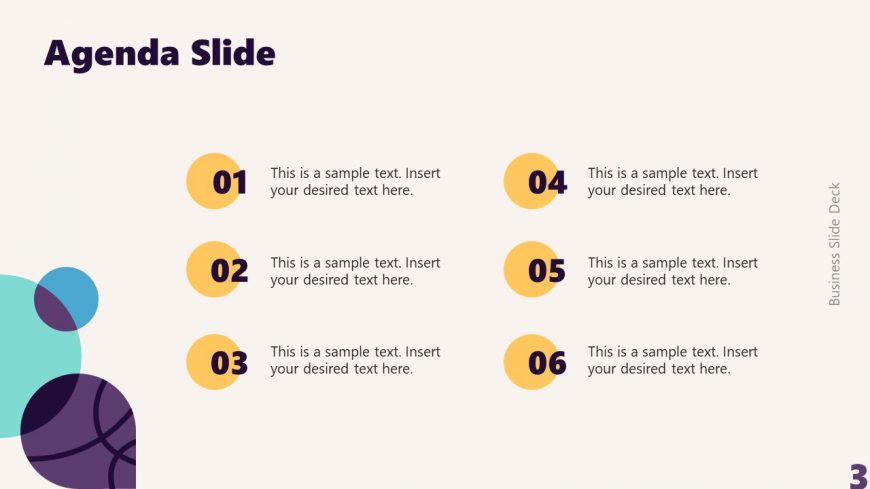 Creative Business Template - Agenda Slide