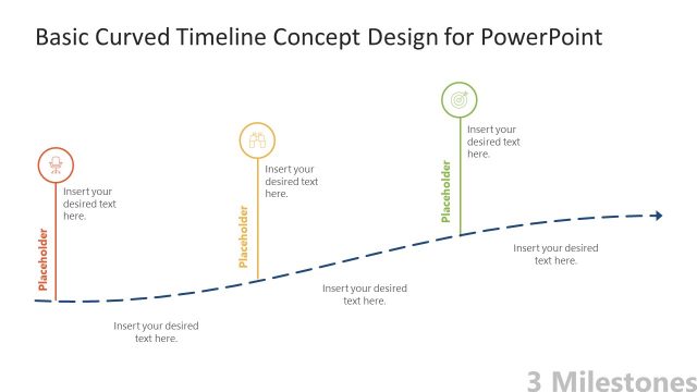 Basic Curved Timeline PowerPoint Template