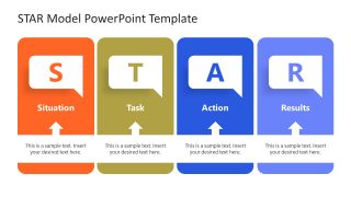 STAR Model with Arrow Icons Editable Slide
