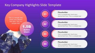 Bright Background Company Highlights PPT Slide with Placeholder Text