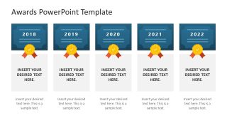 PowerPoint Editable Slide Design with Award Labels