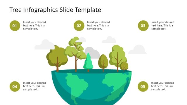 Earth Diagram with Trees – PowerPoint Slide Template