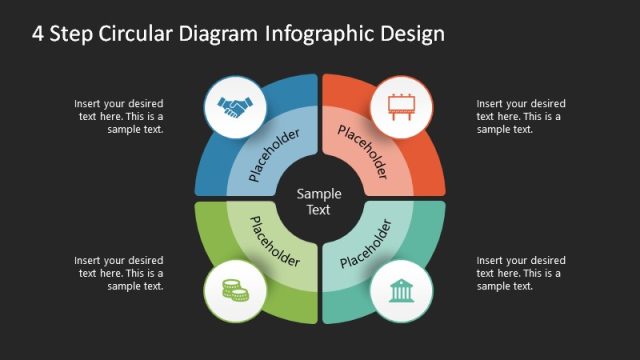 Editable 4-Step Circular Diagram for PPT Presentation