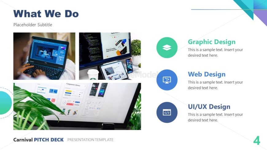 What We Do Slide for Carnival Pitch Deck Template